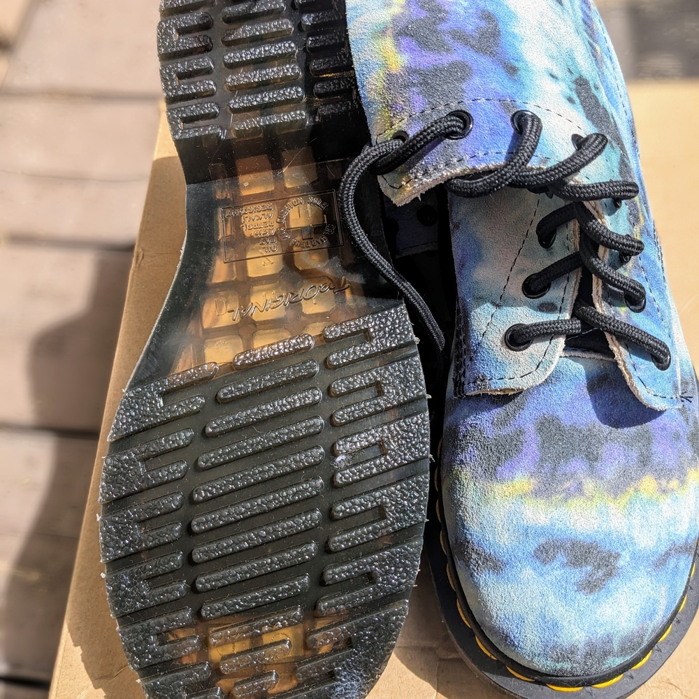 Blue and Green Lace-Up Boots - Picture 3 of 5